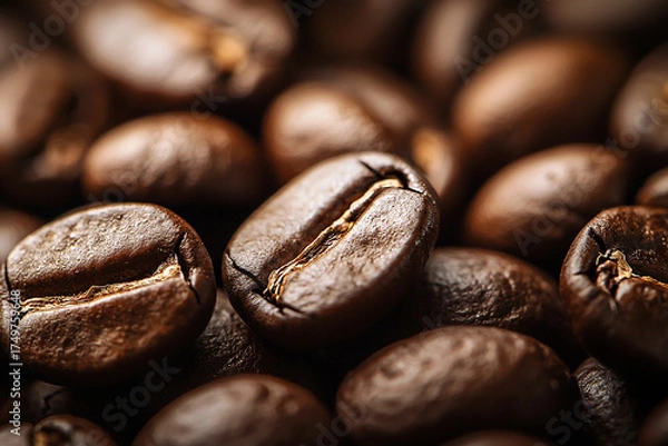 Fototapeta coffee beans background. Generative AI.