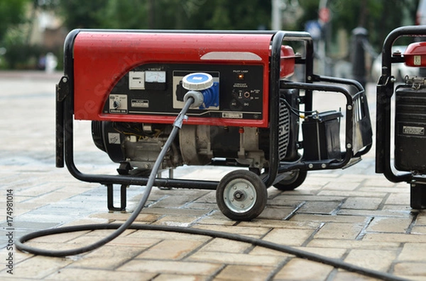 Obraz electric generator on city street
