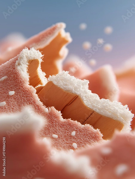 Fototapeta Delicate, sweet rolls evoke warmth and simple joys. pastry is light, and airy, perfect for any delightful treat time