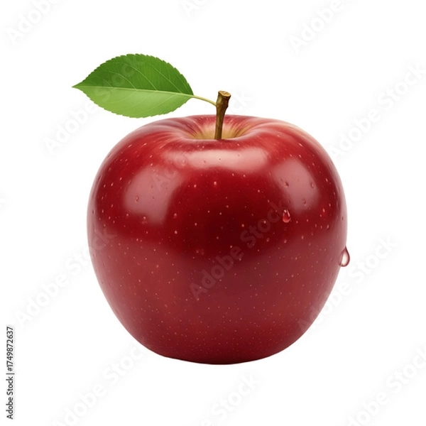 Fototapeta Red apple on white background