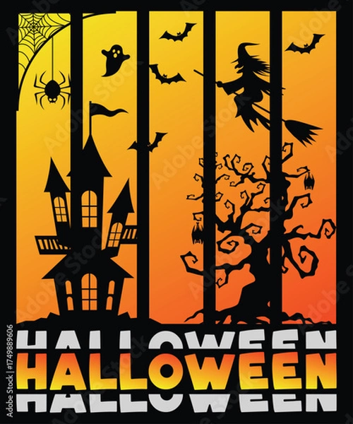 Obraz halloween tshirt design