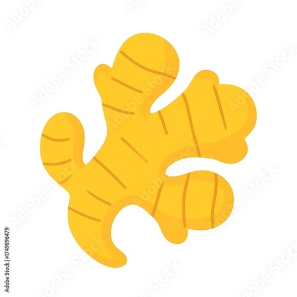 Obraz Fresh Ginger Root, Healthy Spice, Culinary Ingredient.