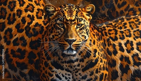 Fototapeta Close-up Portrait of a Leopard.