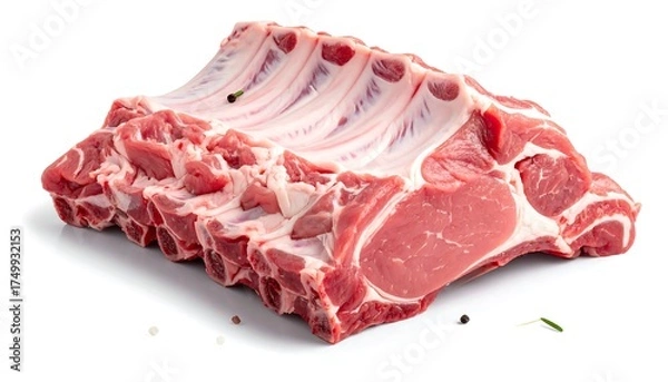 Fototapeta Raw Rack of Lamb Ready for Roasting.