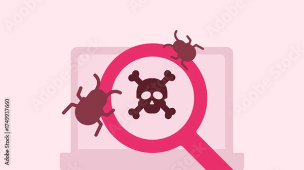 Obraz Ransomeware malicious malware cyber security illustration