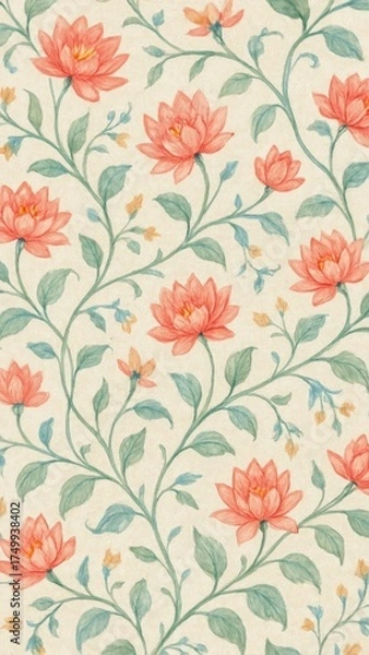 Obraz Floral elegance in pastel hues mobile wallpaper