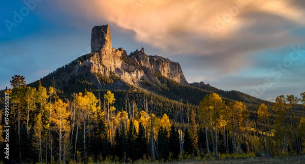 Obraz sunset in the mountains
