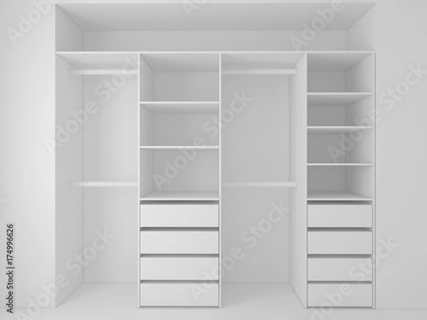 Fototapeta built-in wardrobe 3D render