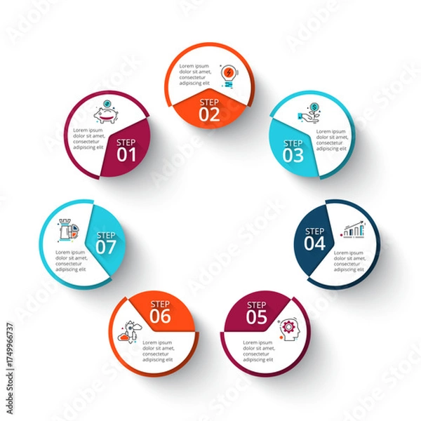 Fototapeta Business Infographic Set — Success Finance and Data Visualization Concepts