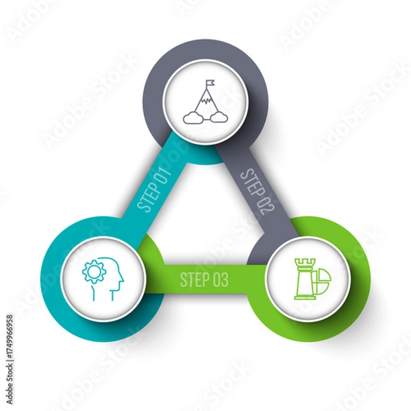 Fototapeta Business Infographic Set — Success Finance and Data Visualization Concepts