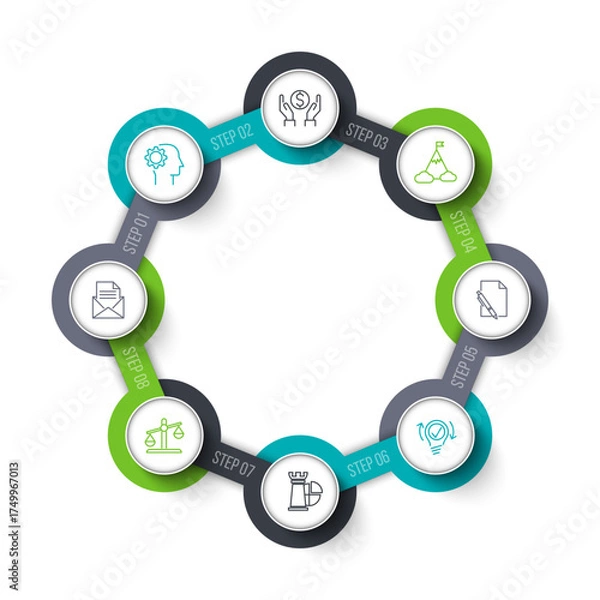 Fototapeta Business Infographic Set — Success Finance and Data Visualization Concepts