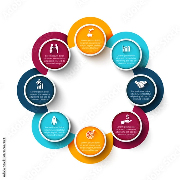 Fototapeta Business Infographic Set — Success Finance and Data Visualization Concepts