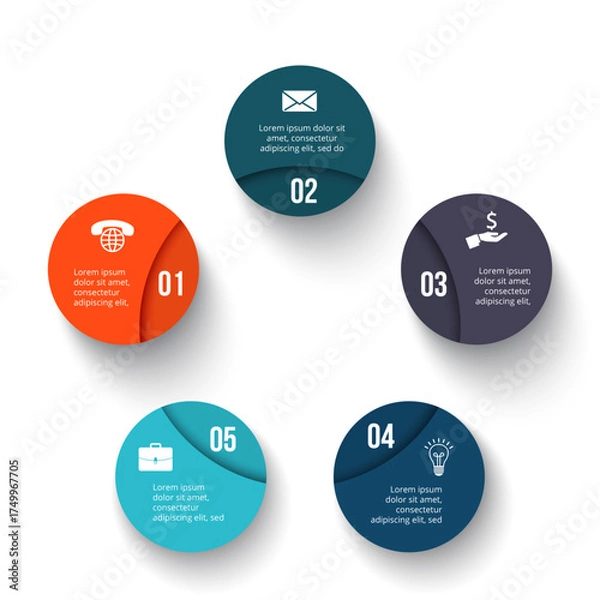 Fototapeta Business Infographic Set — Success Finance and Data Visualization Concepts