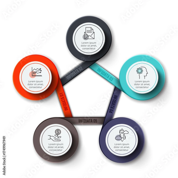 Fototapeta Business Infographic Set — Success Finance and Data Visualization Concepts