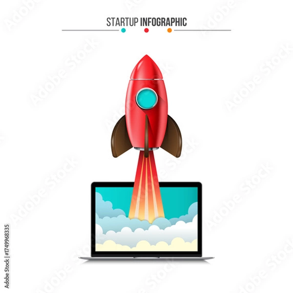 Fototapeta Business Infographic Set — Success Finance and Data Visualization Concepts