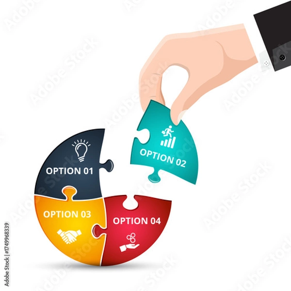 Fototapeta Business Infographic Set — Success Finance and Data Visualization Concepts