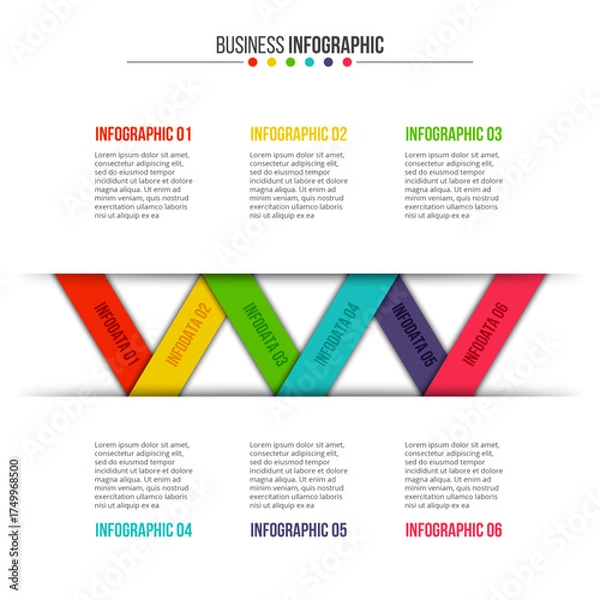 Fototapeta Business Infographic Set — Success Finance and Data Visualization Concepts