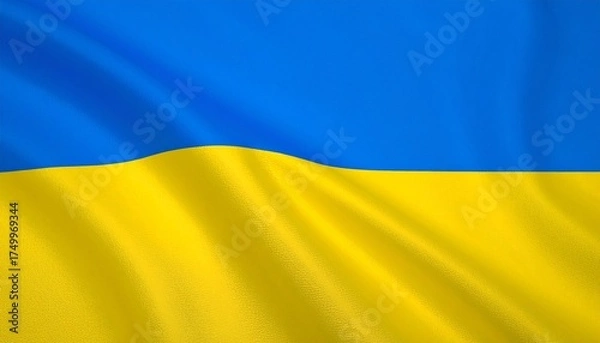 Obraz Ukraine national flag with two horizontal bands: blue on top and yellow on bottom.