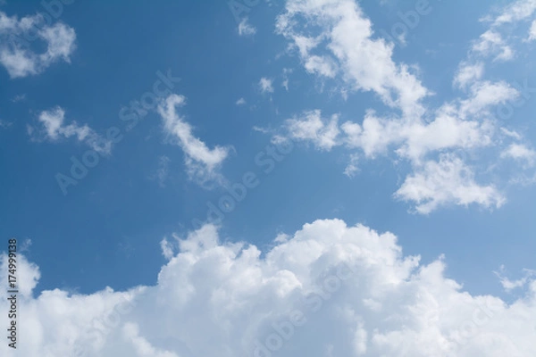 Obraz Blue sky with white clouds