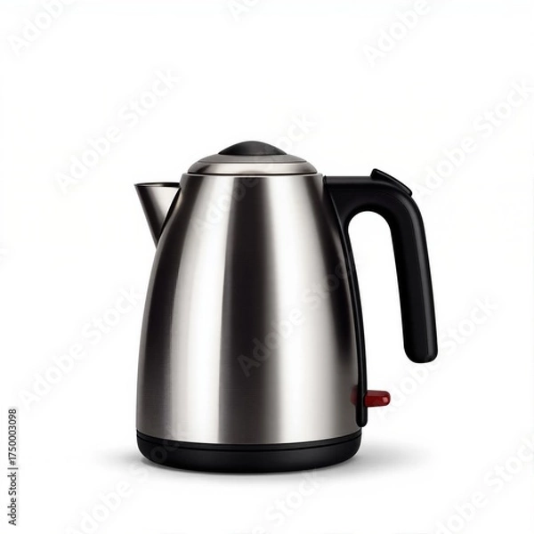 Fototapeta Electric kettle isolated on a white background, minimalist vector style 