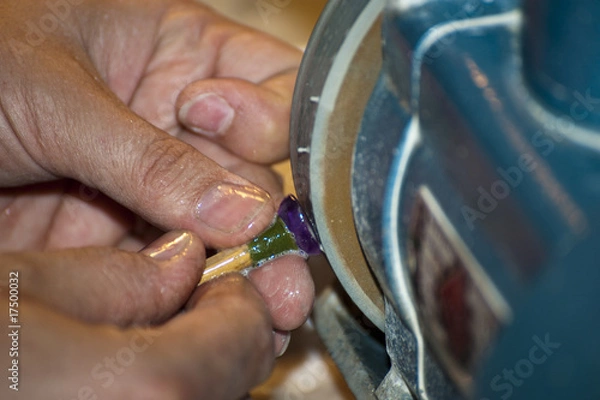 Fototapeta Edelsteinschleifer