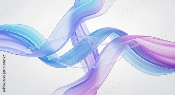 Obraz Abstract Fluid Waves with Delicate Dotted Lines Background