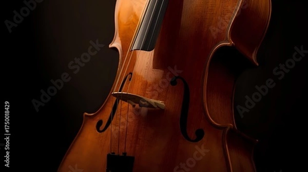 Obraz violin on black background