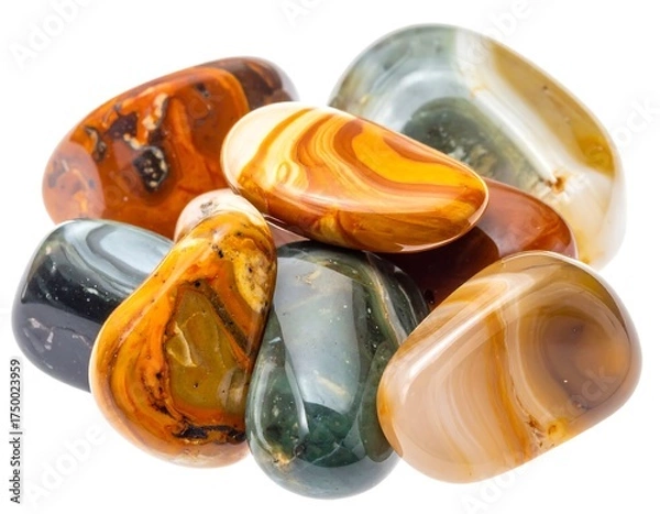 Fototapeta Colorful Agate Stones Collection.