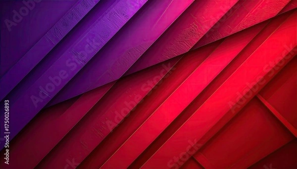 Obraz Abstract geometric layers of angled red, purple and pink gradients