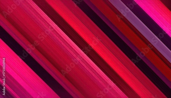 Obraz Vivid diagonal stripes in shades of red and pink, creating a dynamic abstract pattern
