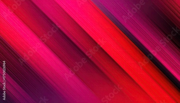 Obraz Diagonal bands of vibrant pinks and reds blend creating a dynamic, textured abstract