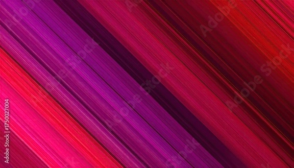 Obraz Abstract angled colored stripes blend from red to purple. Bright, modern texture