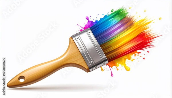 Obraz Rainbow Paintbrush