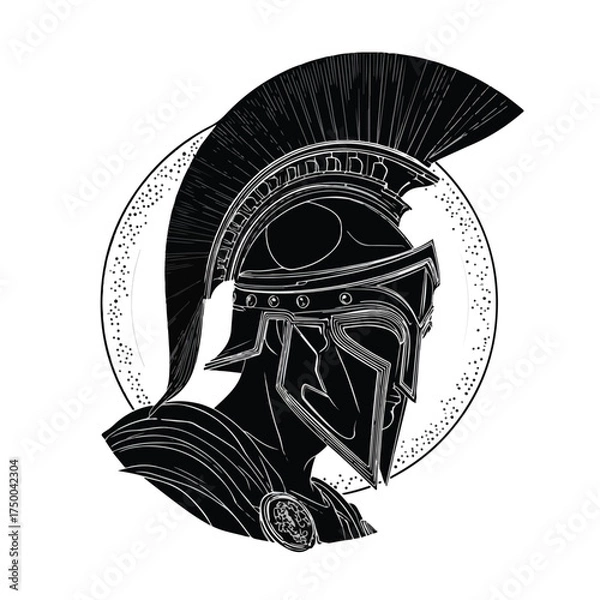 Obraz Minimalistic Black and White Ares Line Art