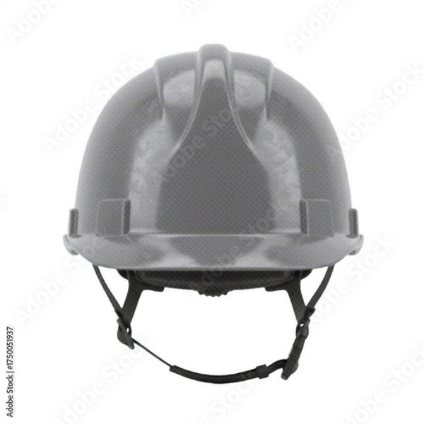 Fototapeta worker helmet isolated on white background, representing safety, construction, and protection in retro pop art style