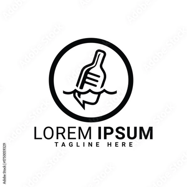 Obraz 10.eps bottle vector logo design 