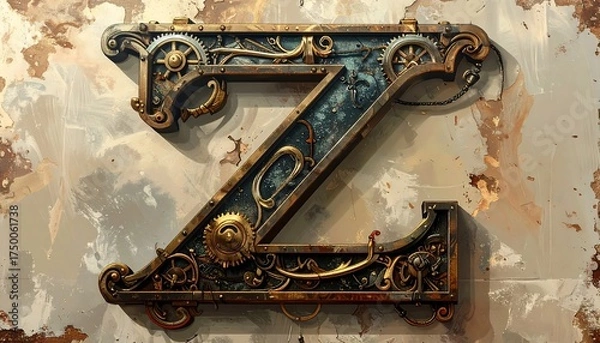 Fototapeta Ornate Capital Letter Z Design.