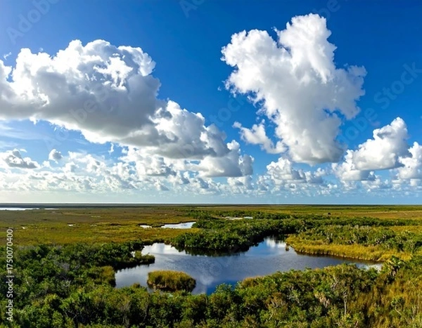 Fototapeta Florida Everglades Landscape View.