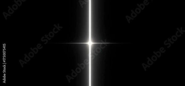 Obraz Bright light ray shining from a dark background