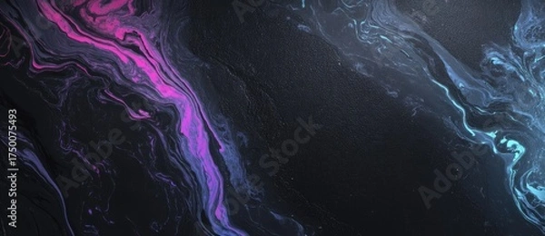 Obraz Bright swirling colors on dark background canvas