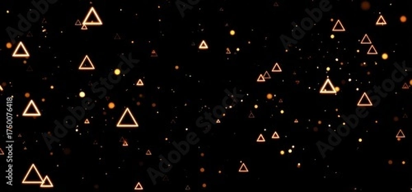 Obraz Bright triangles on a dark backdrop