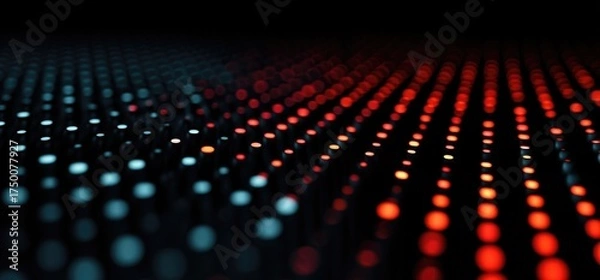 Obraz Colorful dots create an abstract digital landscape