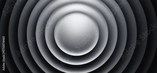 Obraz Sound waves causing black and white ripples