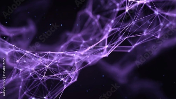 Obraz Purple abstract network visuals