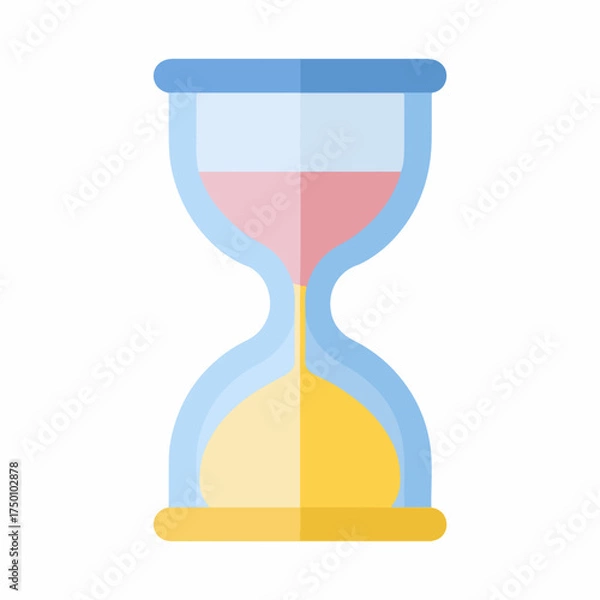 Fototapeta Bold Hourglass Solid Flat Glyph Icon