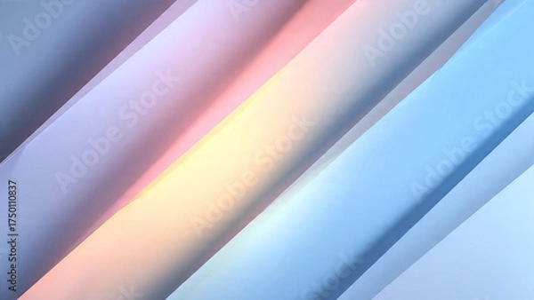 Obraz Abstract pastel diagonal stripes with soft light gradient