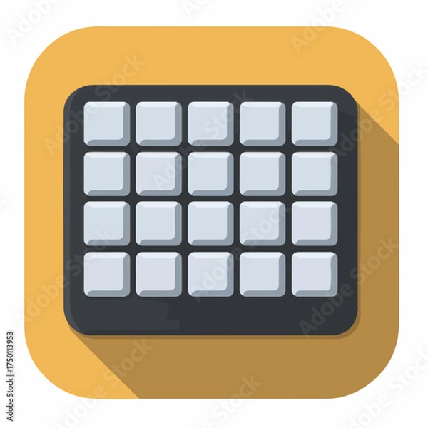 Obraz Modern Keyboard Icon in Flat Design