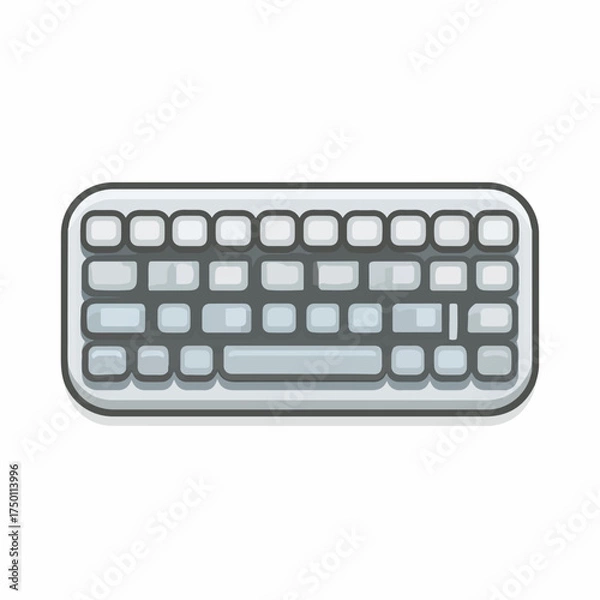 Fototapeta Sleek Keyboard Icon in Monoline Style