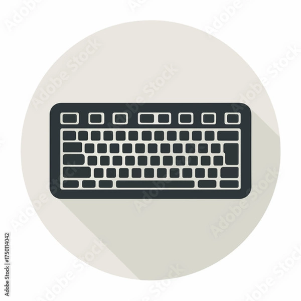 Obraz Elegant Simple Geometric Keyboard Icon Design
