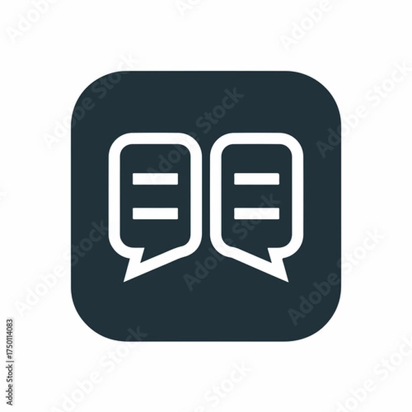 Obraz Dynamic Bold Language Vector Pictogram Design